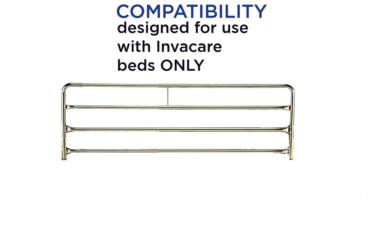 Invacare Chrome Plated Full Length Bed Rail For Invacare Homecare Beds 